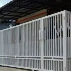 Pintu pagar besi galpanis anti karat 9494