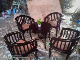 Kursi teras jati finishing salak gloosi