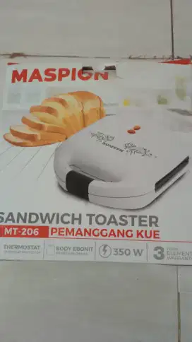 Maspion Sandwich Toaster MKT MT-206 Putih mulus