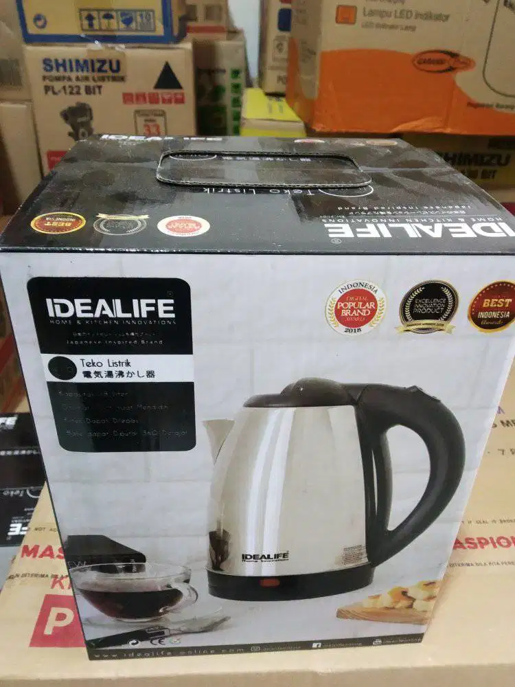 TEKO LISTRIK IDEALIFE -IL 110 KAPASITAS 1,8 LITERER asli ori pabrikan