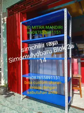 Rak besi siku rak buku serbaguna 5 susun