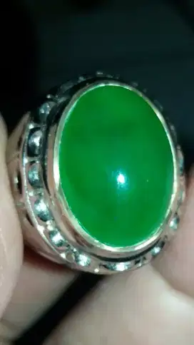 Jual Batu Cincin Natural Green Giok Burma Bagus sekali