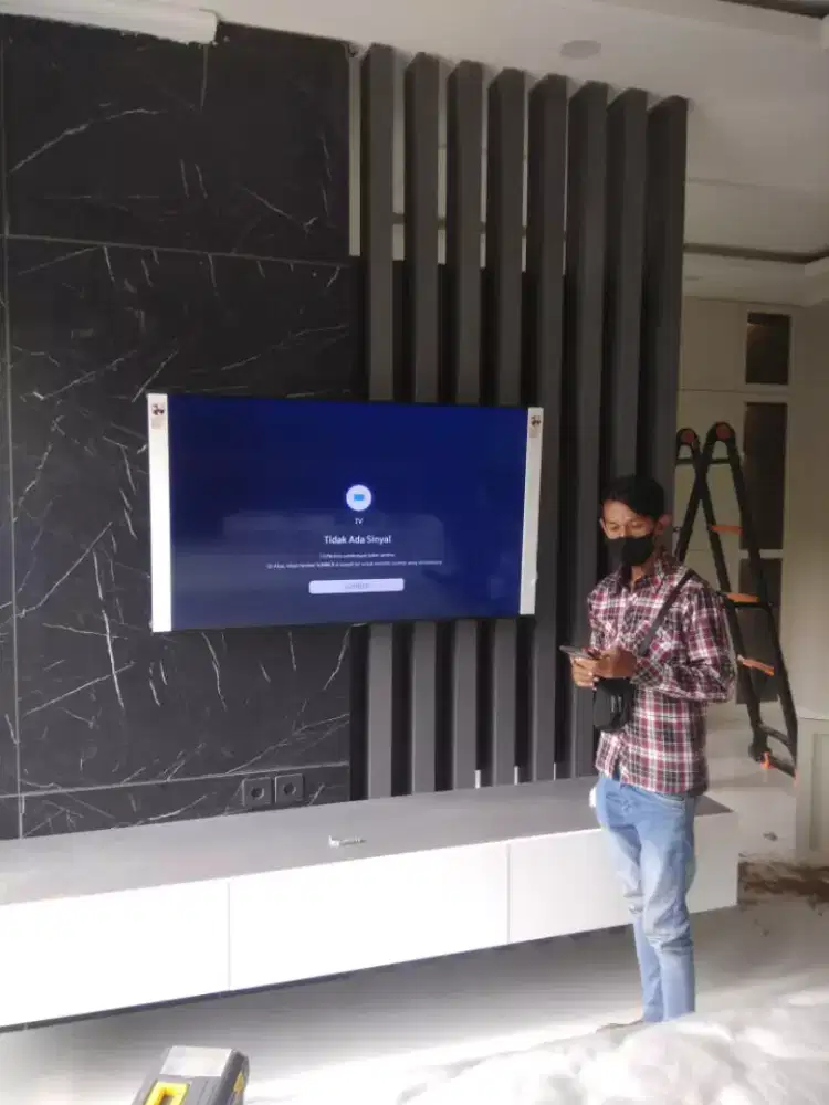 Bracket/breket/briket tv LeD+ pasang