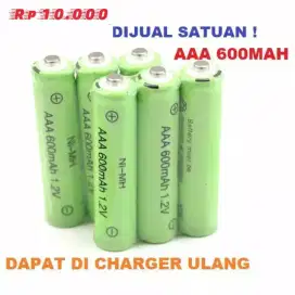 Baterai Yang Bisa Diisi Ulang Battery Batre Charge AAA A3 Rechargeable