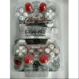 Joystick Double Transparan Gamepad Stick PC Laptop Komputer Dobel USB