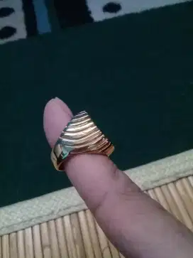 Emban batu akik   model zebra warna gold