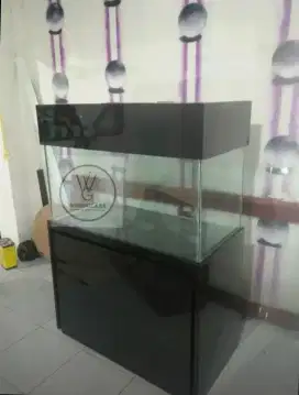 aquarium kabinet ukuran 100×50×50cm kaca full 8mili