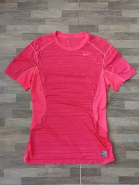 Nike pro combat fitted pink baselayer