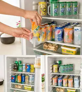 Rak minuman kaleng kulkas / can organizer drink rack refrigerator beer