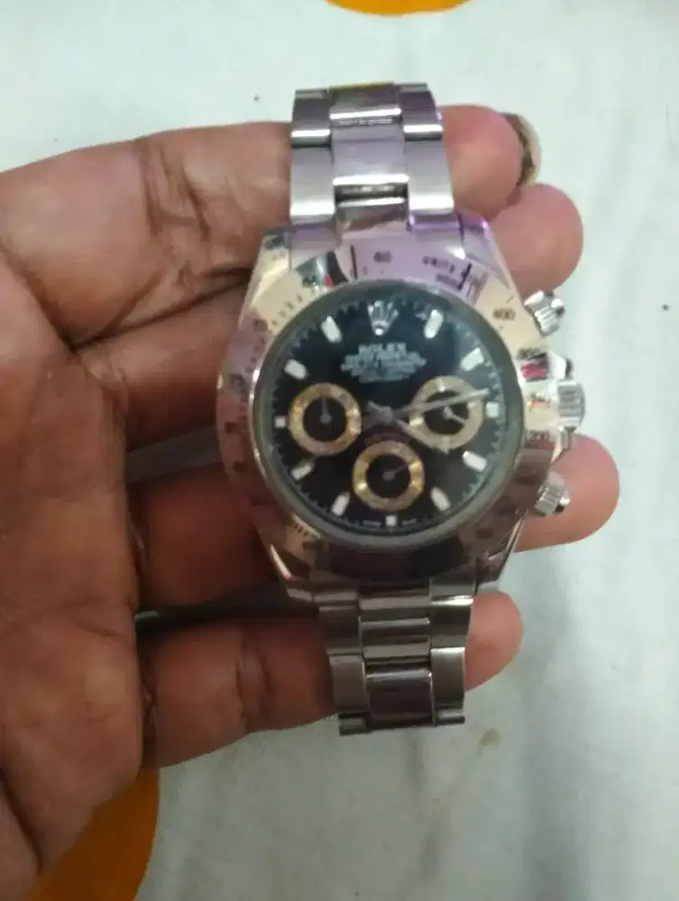 Rolex daytona  full stainless steel anti karat,