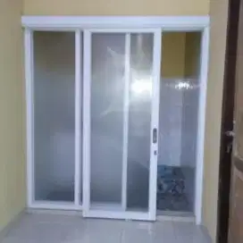 Kusen aluminium pintu jendela dan kaca