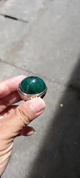 Cincin Batu Bacan Doko jumbo Kristal ikatan perak BU