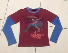 Kaos Karakter Anak Tangan Panjang. Mulus, nominus. Like new