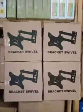 Breket tv led swivel 24-43 inci + pasang