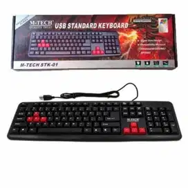 Keyboard Usb Mtech STK 01 Key Board Laptop PC Komputer USB Kabel Data