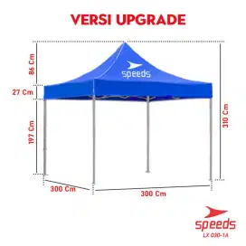 Tenda Lipat Speed 3*3Meter Biru