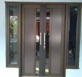 Jual kusen pintu jendela kaca alumunium plus pemasangang