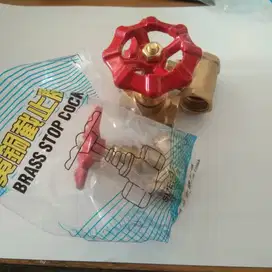Gate Valve 1/2 / gatevalve / Stopkran kuningan gagang bulat putar 1/2