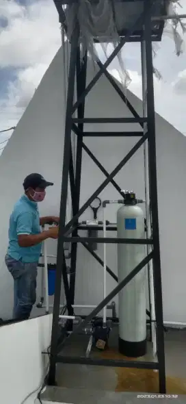 Alat filter saringan air pompa sumur bor tanah/PDAM PAM kuning keruh