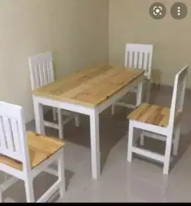 Meja makan kursi sender