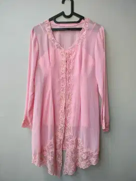 Setelan kebaya panjang + Daleman + rok & selendang