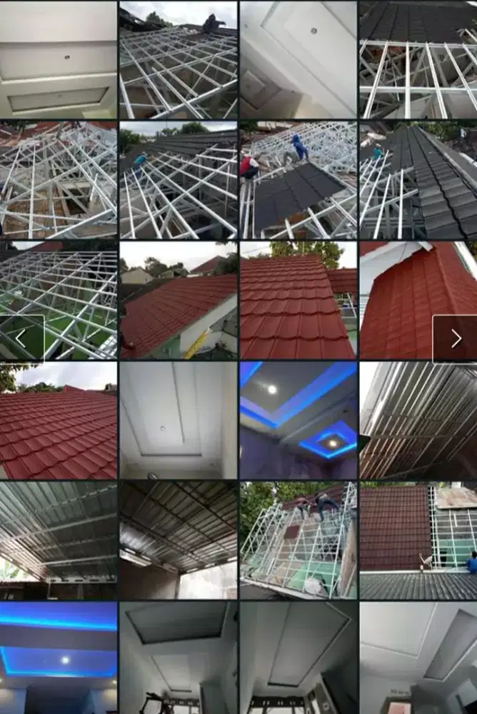 KONTRUKSI BAJA RINGAN DAN ATAP METAL PASIR/GALVALUM