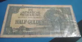 Uang kuno djr half gulden tahun 1942