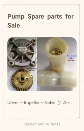 Pump parts ~ Sanyo Pump