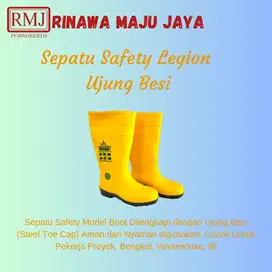 Sepatu Safety Boot Legion / Sepatu Boot Ujung Besi