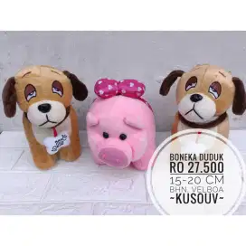 Boneka Duduk Cow, Dog, Piggy