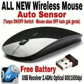 MOUSE WIRELESS TANPA KABEL PC dan LAPTOP