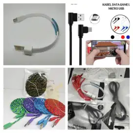 Kabel micro usb ,,kabel tali sepatu 3m & kabel gelang