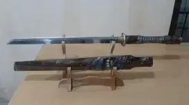 Pedang Samurai Baja barang antik bagus