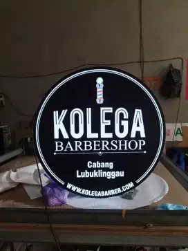 Neonbox signage barbershop cukur rambut