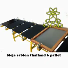 Ready Stock Meja sablon thailand 6 pallet portable