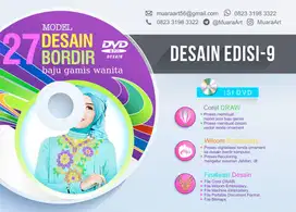 Desain Bordir Baju Gamis Wanita Siap Edit + Pakai + Produksi Edisi-9