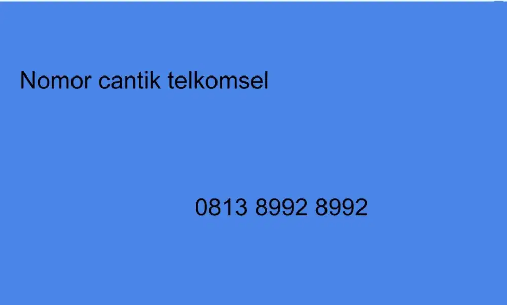 Nomor cantik telkomsel abcd abcd