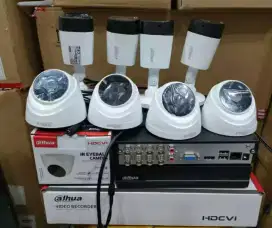 Paket lengkap 8 kamera cctv Dahua 2Mp Gratis pasang terima beres.