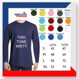 Kaos Polos Panjang 30s S M L XL