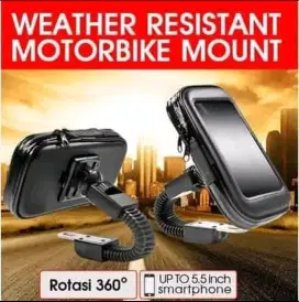 Holder phone sepeda motor anti air