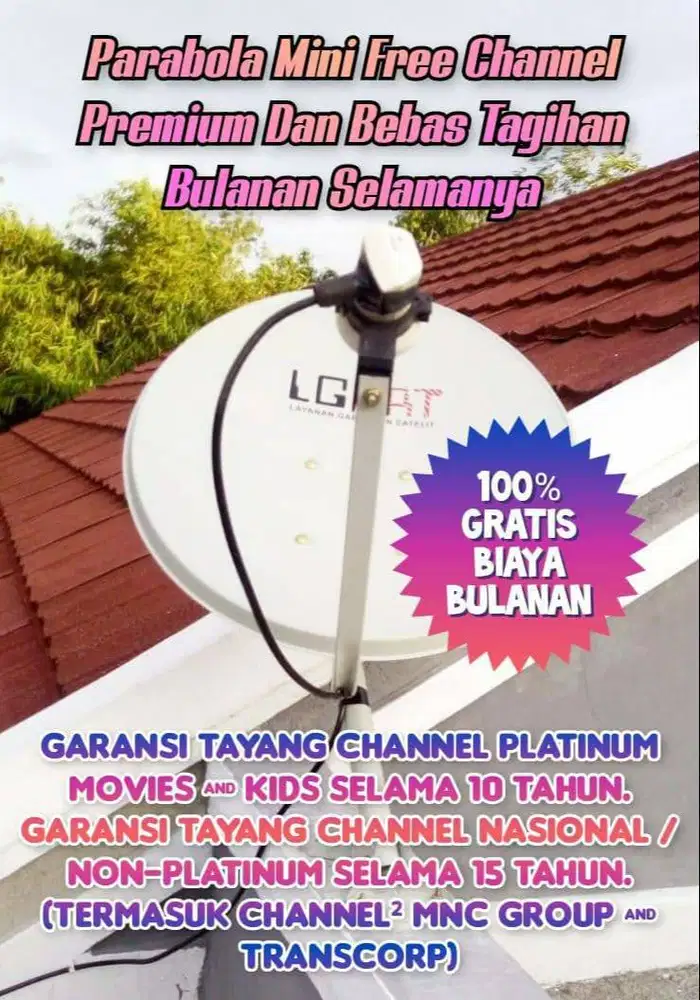 PARABOLA MINI TANPA IURAN BULANAN KOTA PASURUAN (JAWA TIMUR)