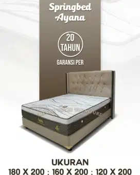 Set Dipan + Kasur Spring bed Ayana Olympic. 160x200. Bergaransi