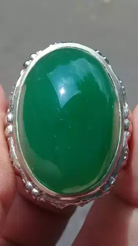 Jual Batu Cincin Natural Green Chrome Chalcedony Garut Big Bagus Top