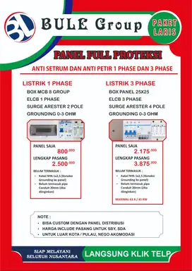 Panel Listrik Anti Setrum dan anti Petir