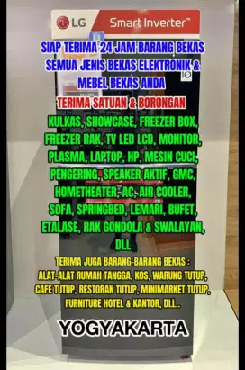 Kami Beli Bekas TV LED LCD MONITOR KULKAS SHOWCASE FREEZER MESIN CUCI