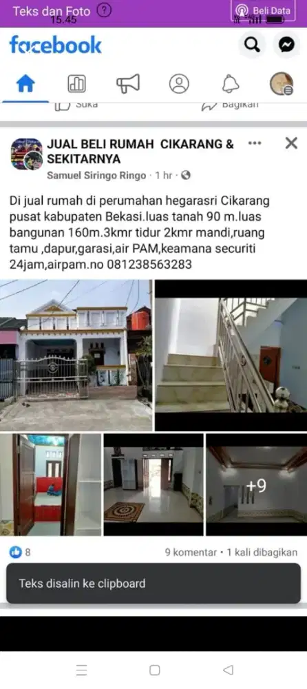 jual rumah tempat hunian