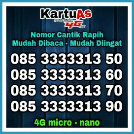 NOMOR CANTIK KARTU AS PANCA 33333 KARTU PERDANA TELKOMSEL MOMER SUPER