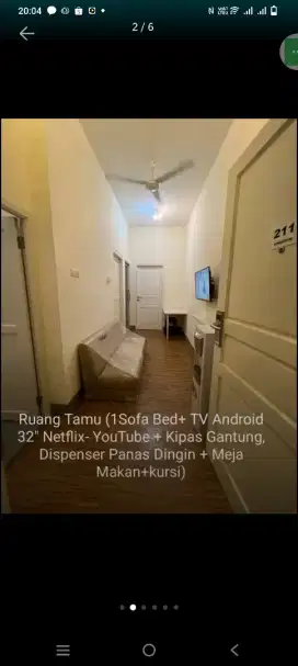 Kontrakan fullfurnished semiApartemen Pertama di Palembang blkg PTCmal