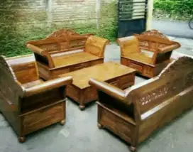 Kursi tamu Madura melati Kayu jati