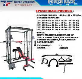 Alat fitnes tl 022 power rack terbaru